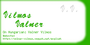 vilmos valner business card